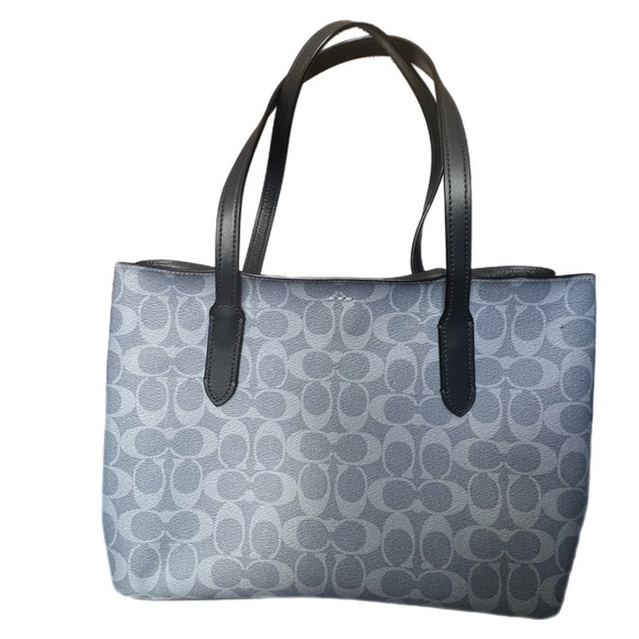 Coach AVENUE CARRYALL IN SIGNATURE CANVAS COACH F48735 Bag Tote Denim Blue - Picture 1 of 13